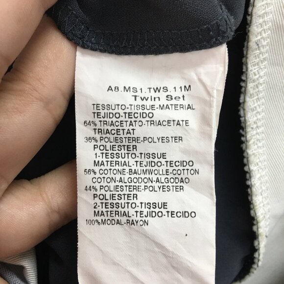 MaxMara Women's Short Sleeve Shift Dress Gray and White Size Medium Color Block - Picture 16 of 16